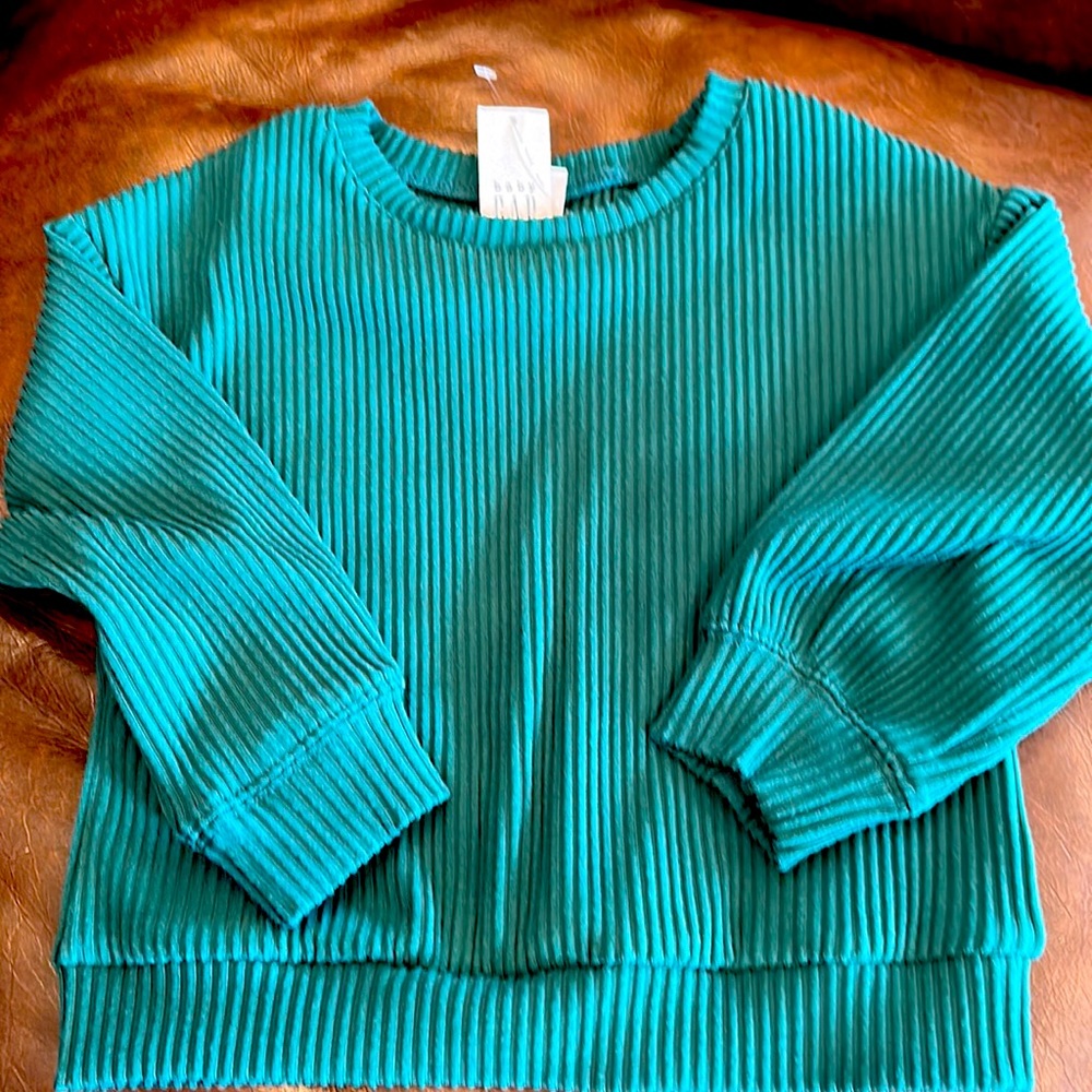 Baby Gap Dark Green Ribbed Long Sleeve size 3t